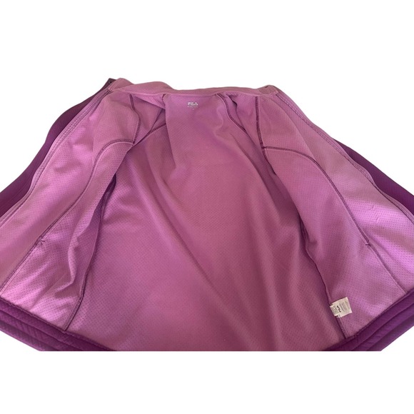 Fila Women XL Berry Pink Lavender Sports Athletic coat Jacket workout gym run - Picture 7 of 9